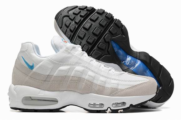 Nike Air Max 95 Men's Shoes White Grey Blue-120